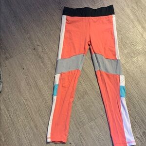 Reebok Black and Coral Leggings